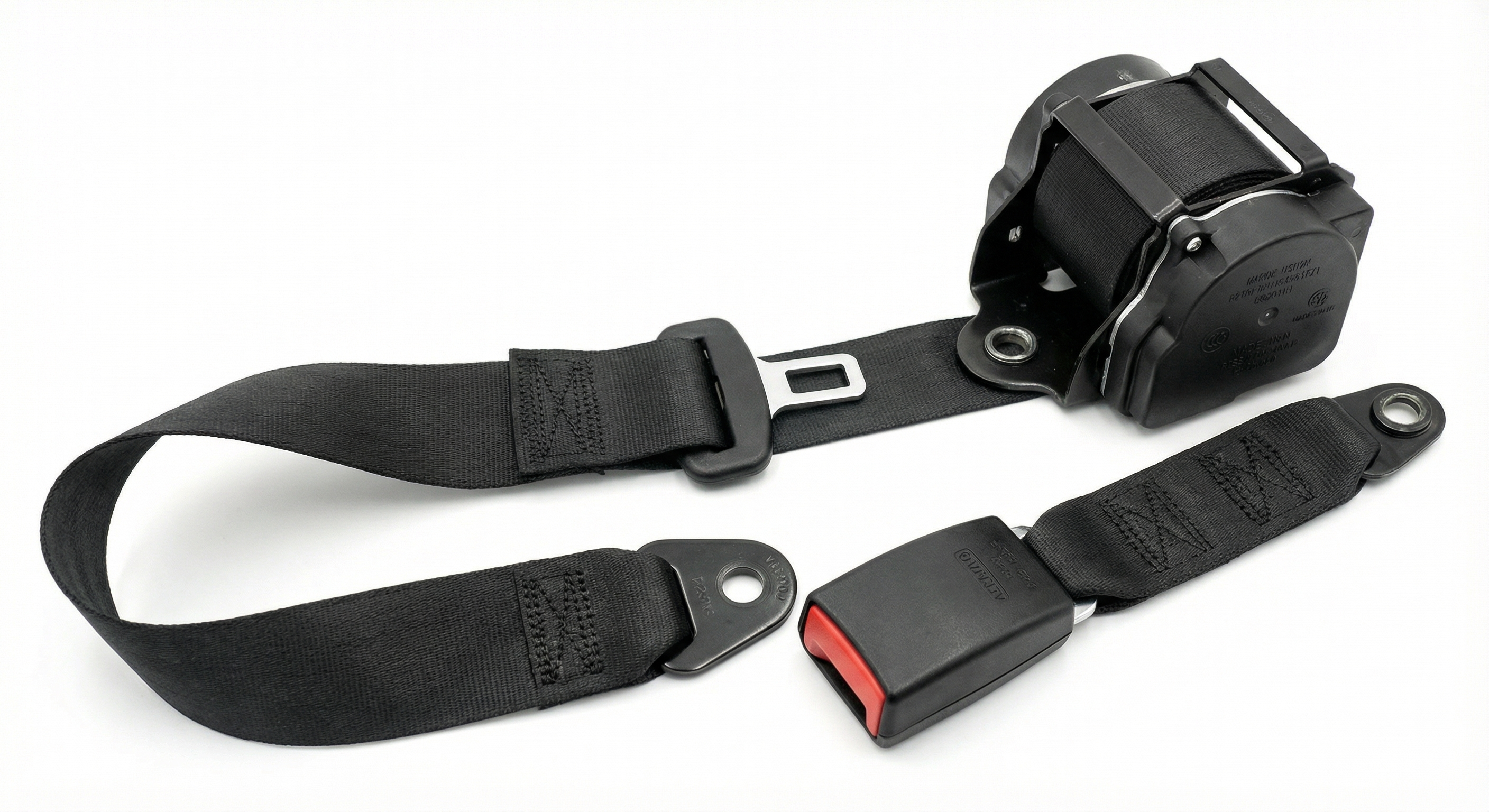 2004-2008 Acura TSX Black Seat Belt Assembly with Pretensioner - Front (Used OEM)