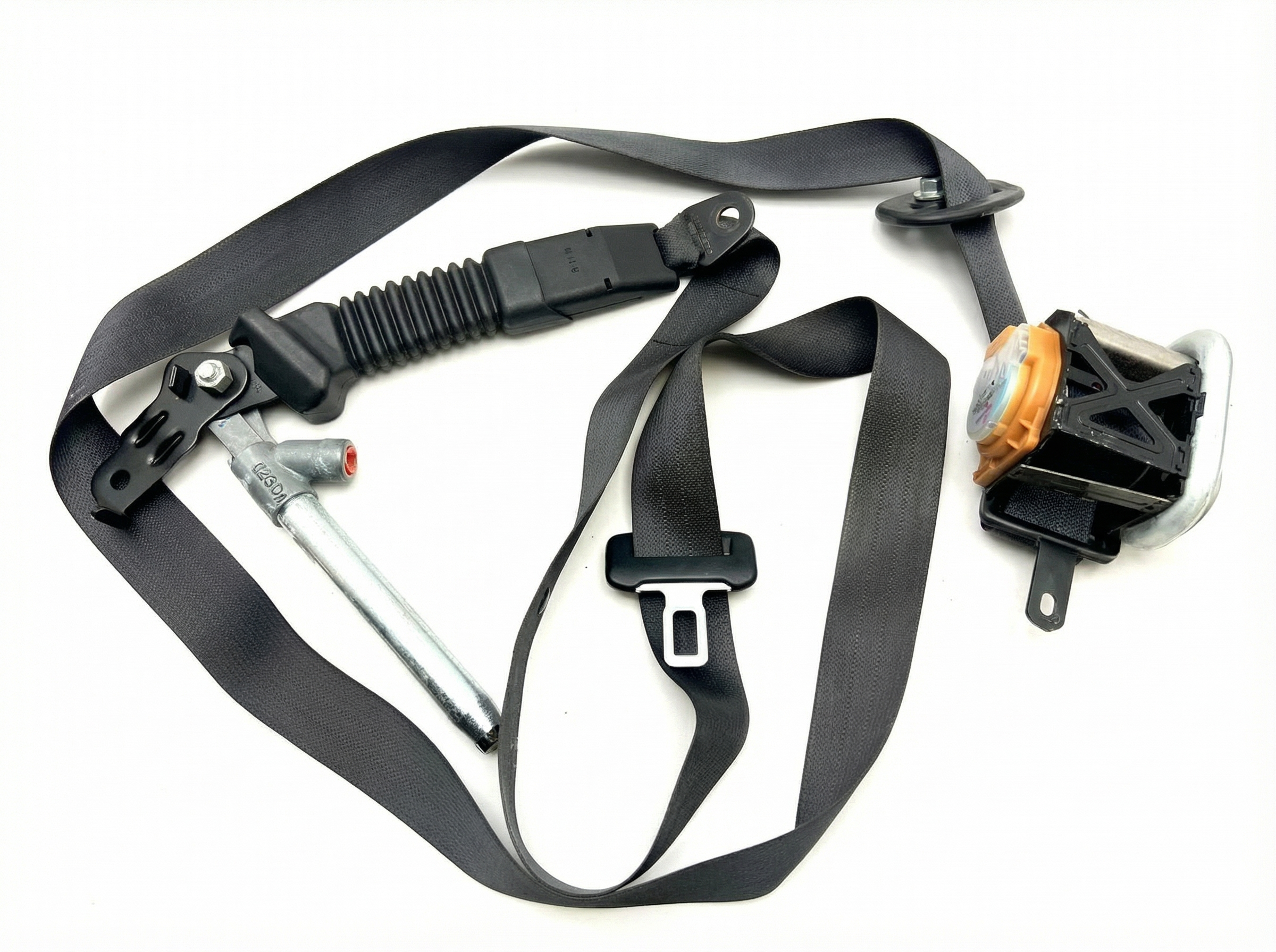 2012-2013 Kia Soul Black Seat Belt Assembly with Pretensioner - Front (Used OEM)