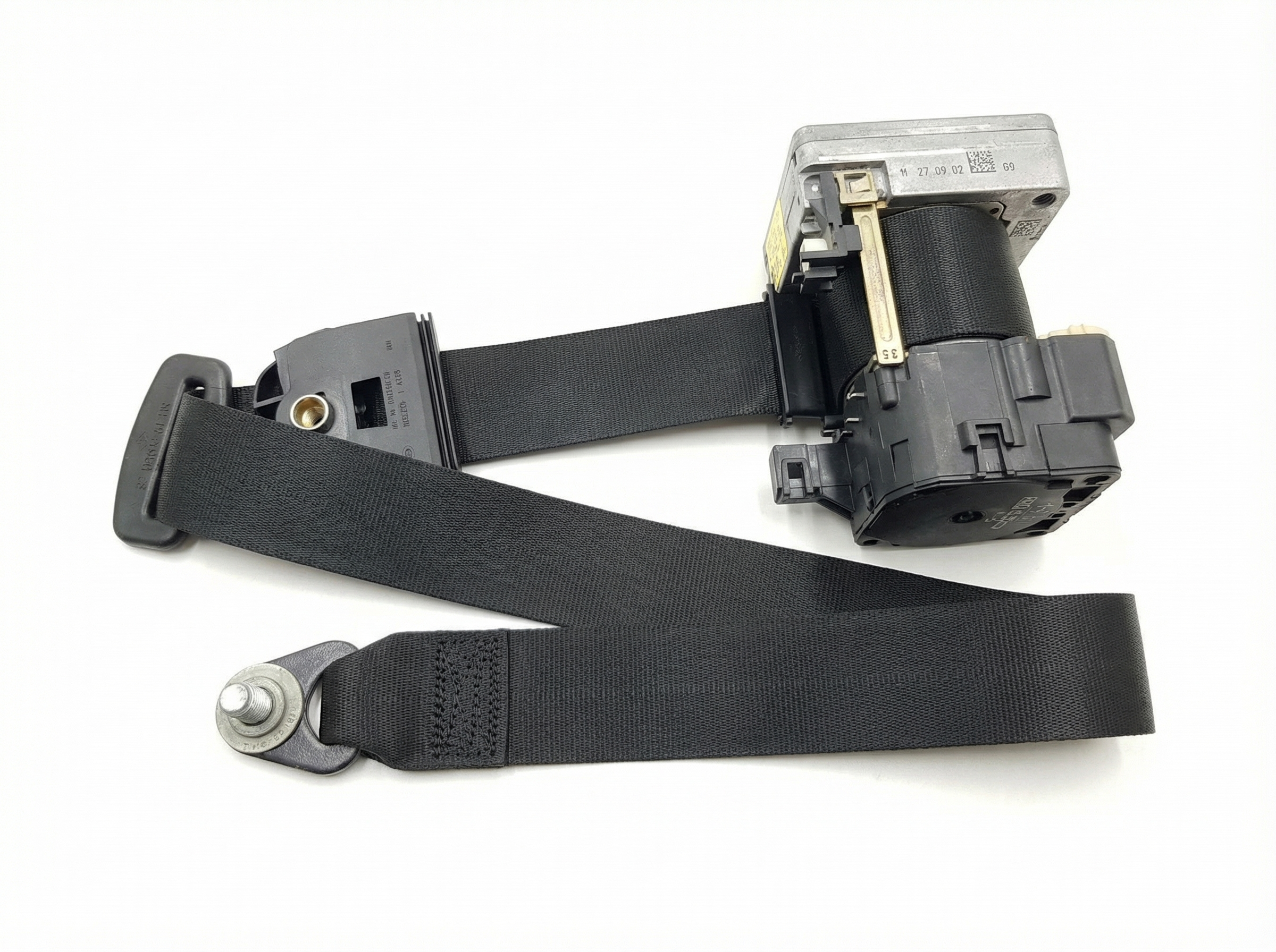 2001-2002 Mercedes-Benz S600 Tan Seat Belt Buckle with Pretensioner - Front (Used OEM)