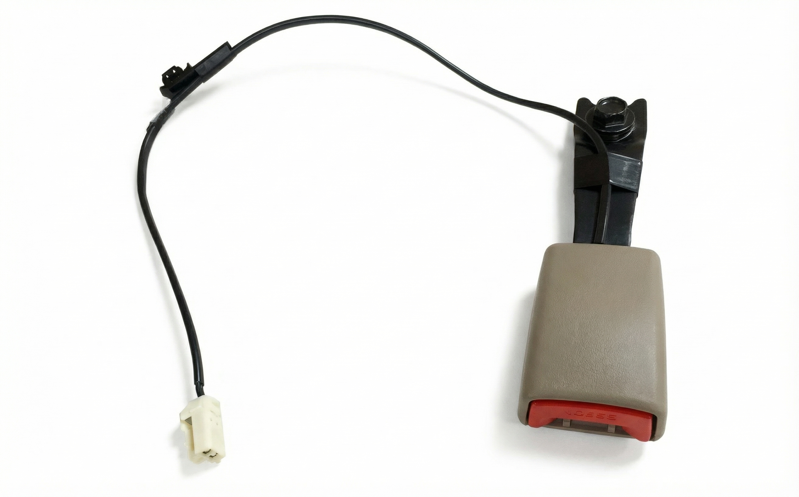 2004-2007 Ford Freestar Tan Seat Belt Buckle with Pretensioner - Front (Used OEM)