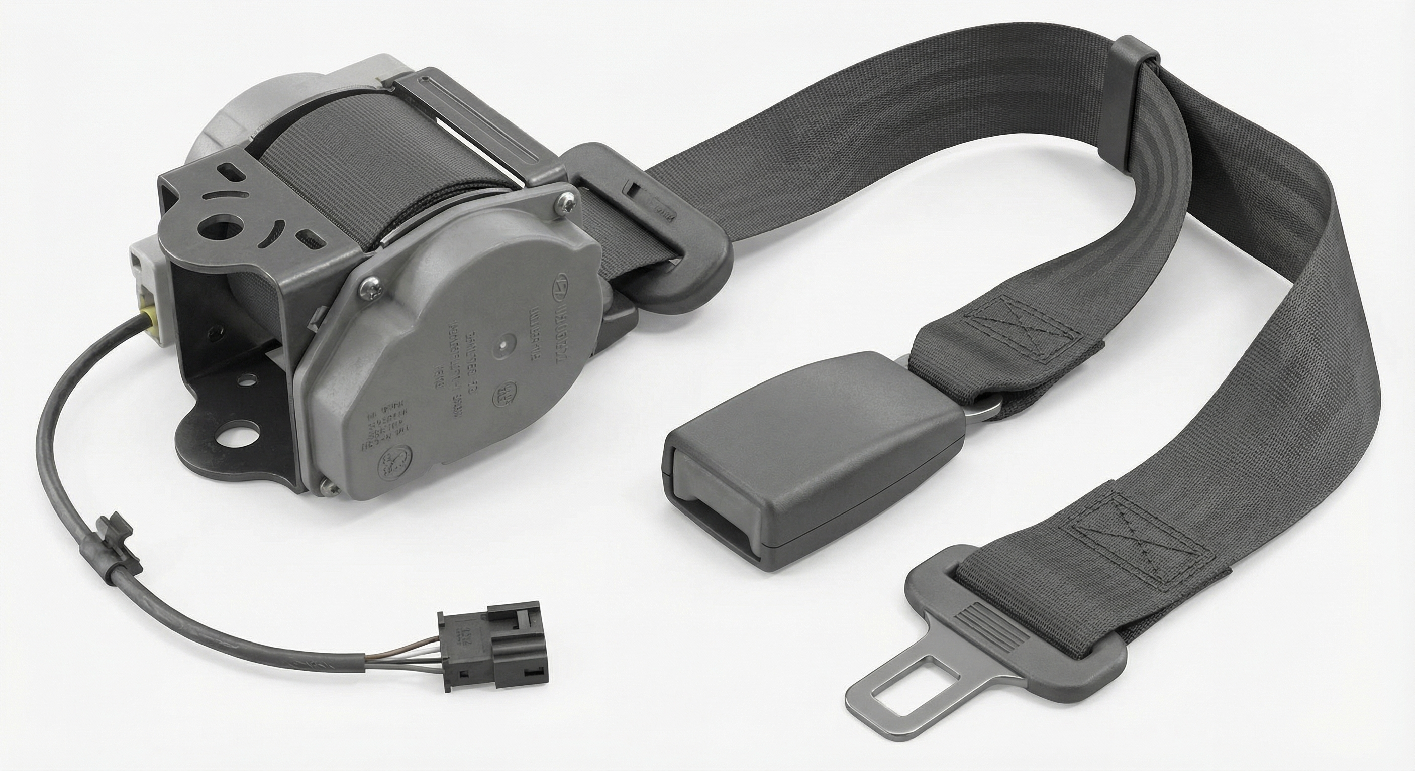 2005-2007 Dodge Caravan Gray Seat Belt Assembly with Pretensioner - Front (Used OEM)