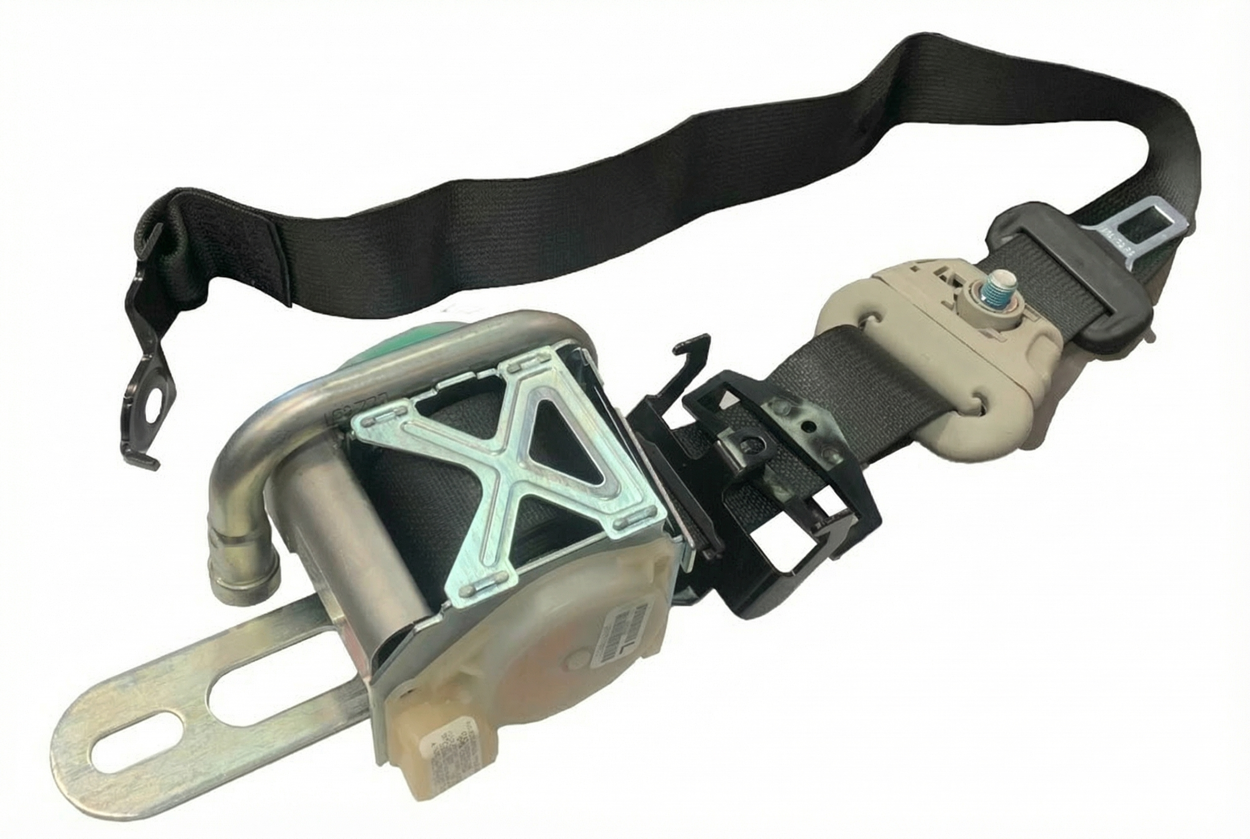 2005-2007 Dodge Magnum Gray Seat Belt Assembly - Front, Left (Driver) (Used OEM)