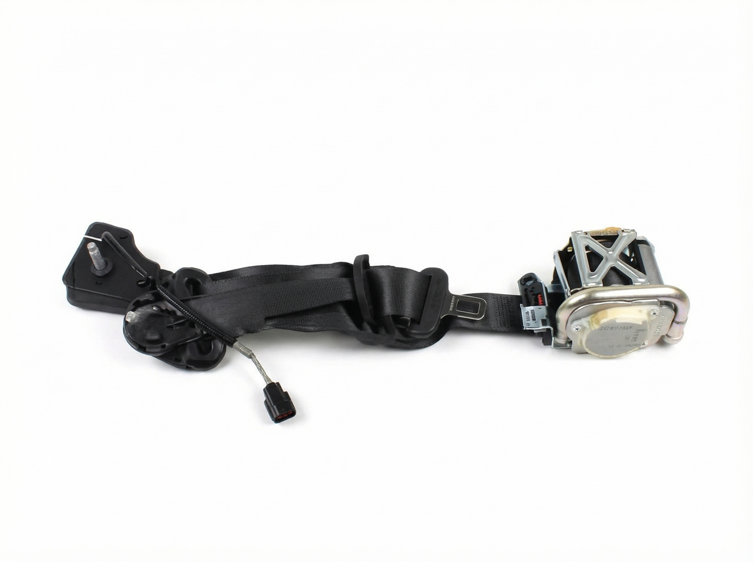 2008-2009 Ford Mustang Black Seat Belt Buckle with Pretensioner - Front, Right (Passenger) (Used OEM)