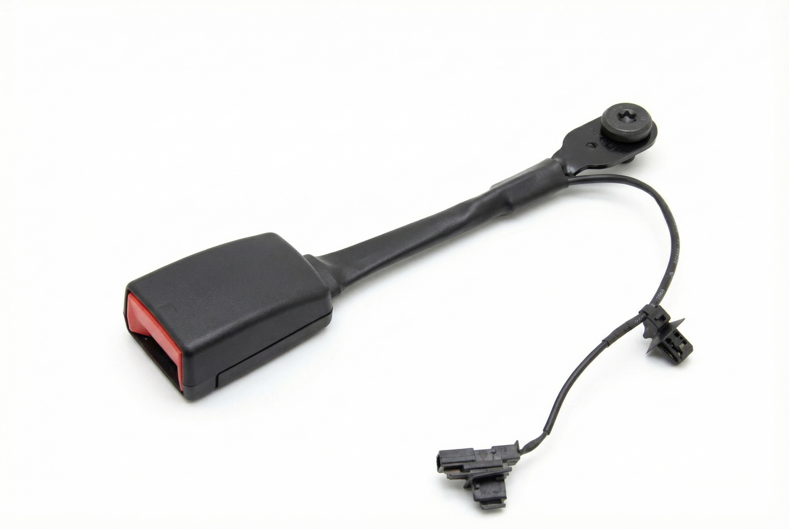 2012-2013 Buick Verano Black Seat Belt Buckle with Pretensioner - Front, Left (Driver) (Used OEM)