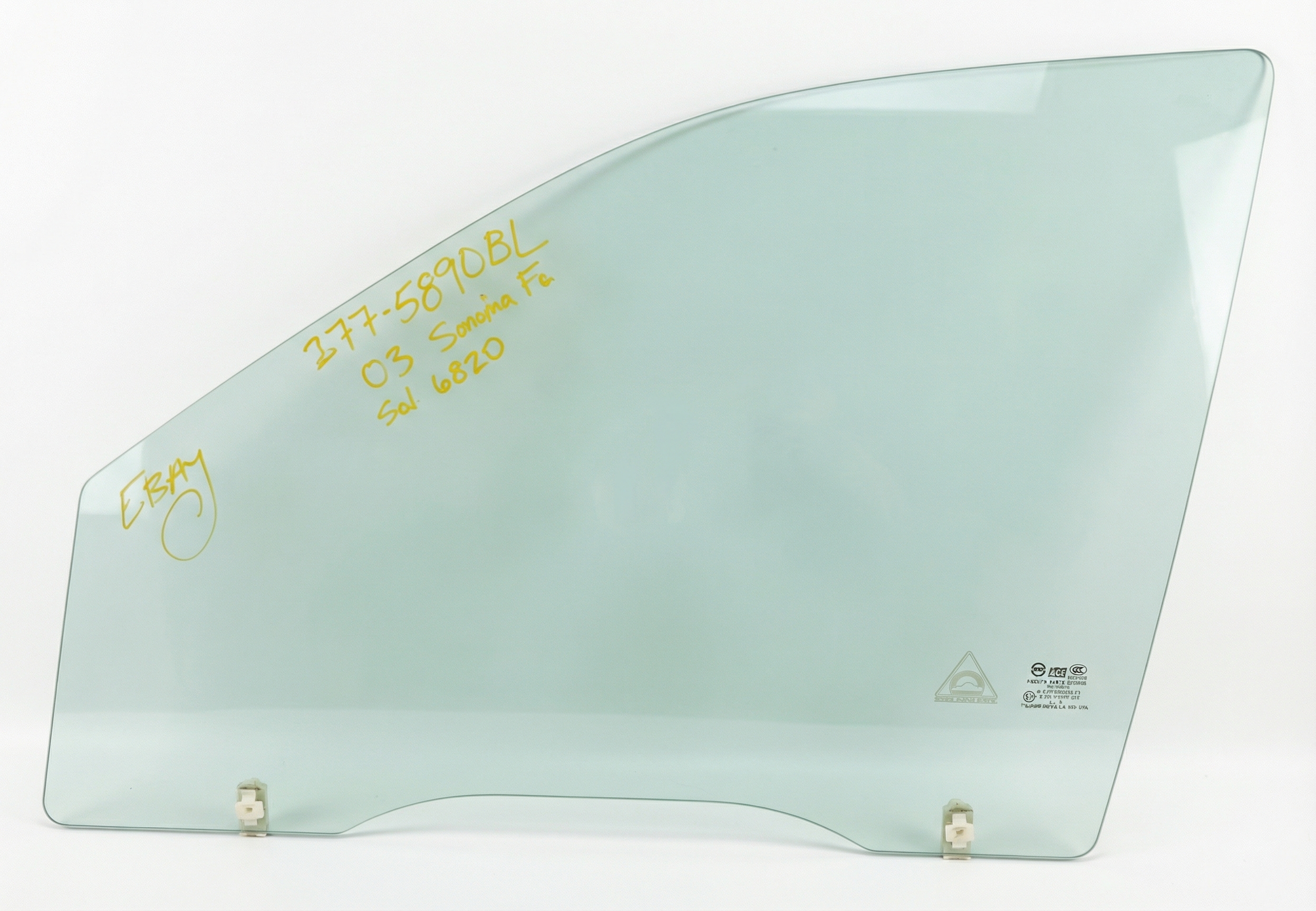 2001-2006 Hyundai Santa Fe Door Glass - Front, Left (Driver) (Used OEM)