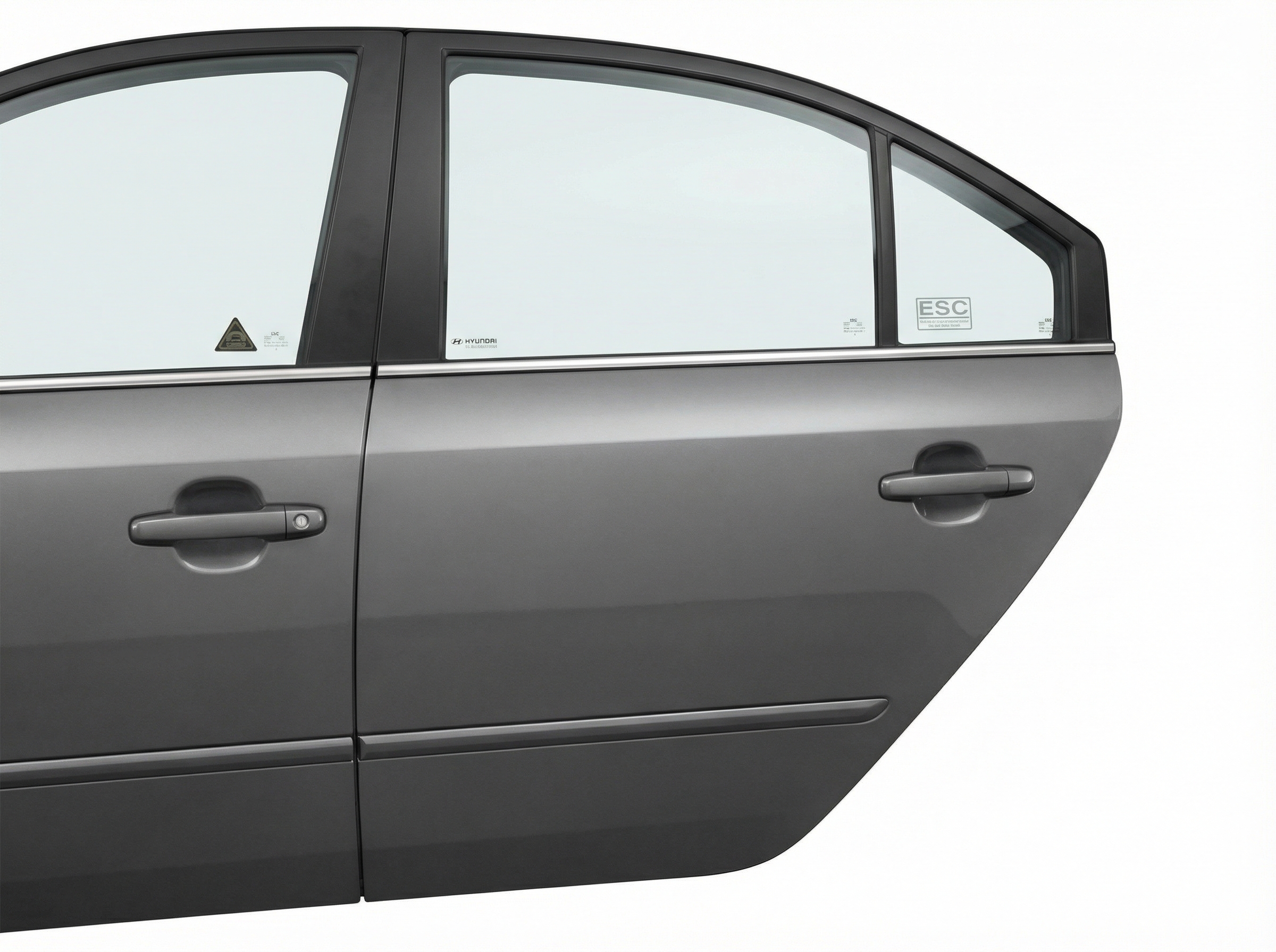 2006-2010 Hyundai Sonata Door Glass - Rear, Right (Passenger) (Used OEM)
