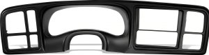 2000-2002 GMC Yukon XL 1500 Black Instrument Panel Speedometer and Radio Bezel with Vents (Used OEM)