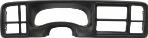 1999-2002 GMC Yukon Black Speedometer and Radio Instrument Panel Bezel (Used OEM)