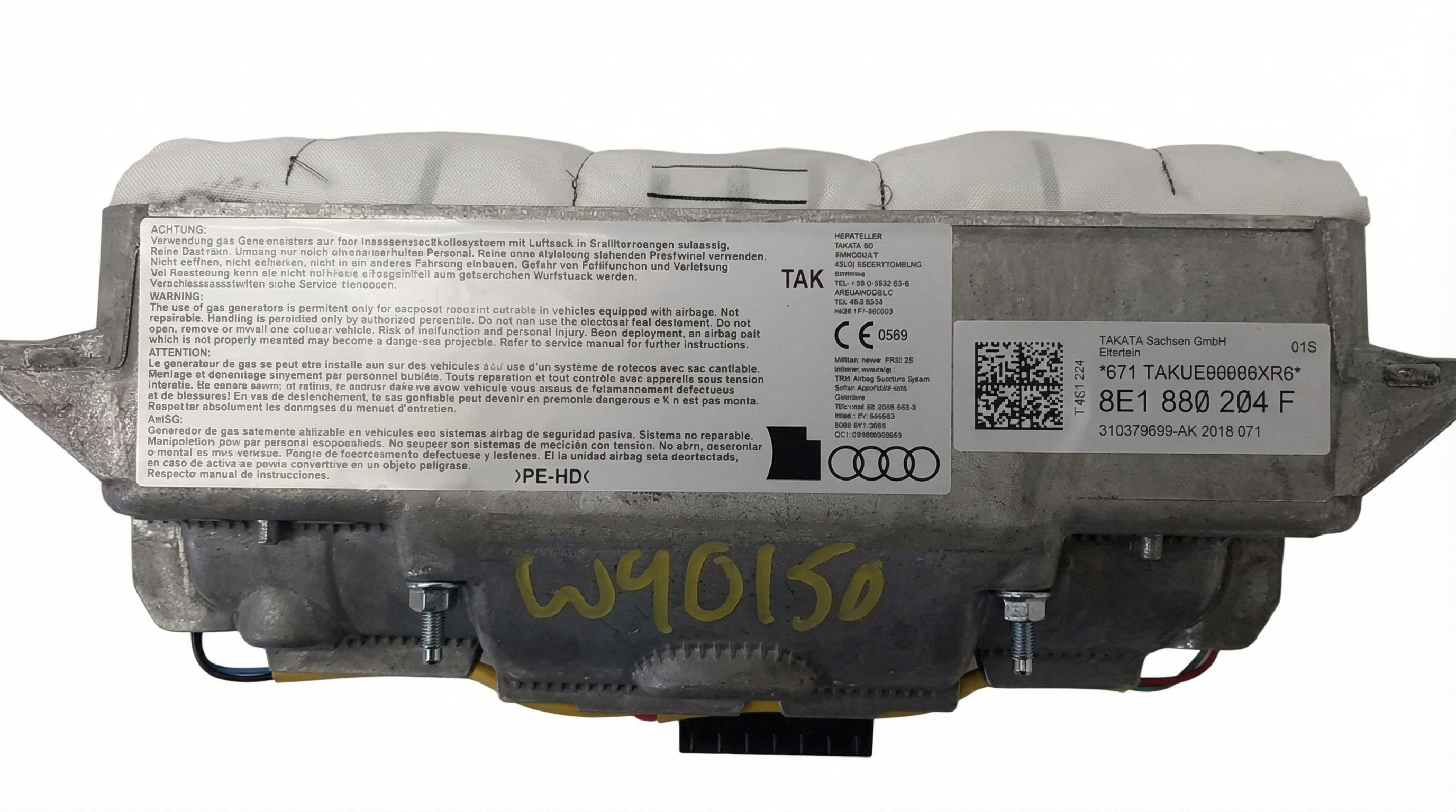 2007-2008 Audi A4 Tan Roof Curtain Air Bag - Right (Passenger) (Used OEM)