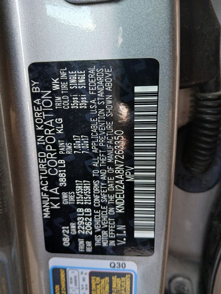 2021-2025 Kia Seltos Front Seat Air Bag - Right (Passenger) (Used OEM)