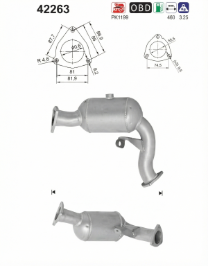 2012-2015 Audi A6 Catalytic Converter - Right (Passenger), Right (EPA Re-Certified OEM)