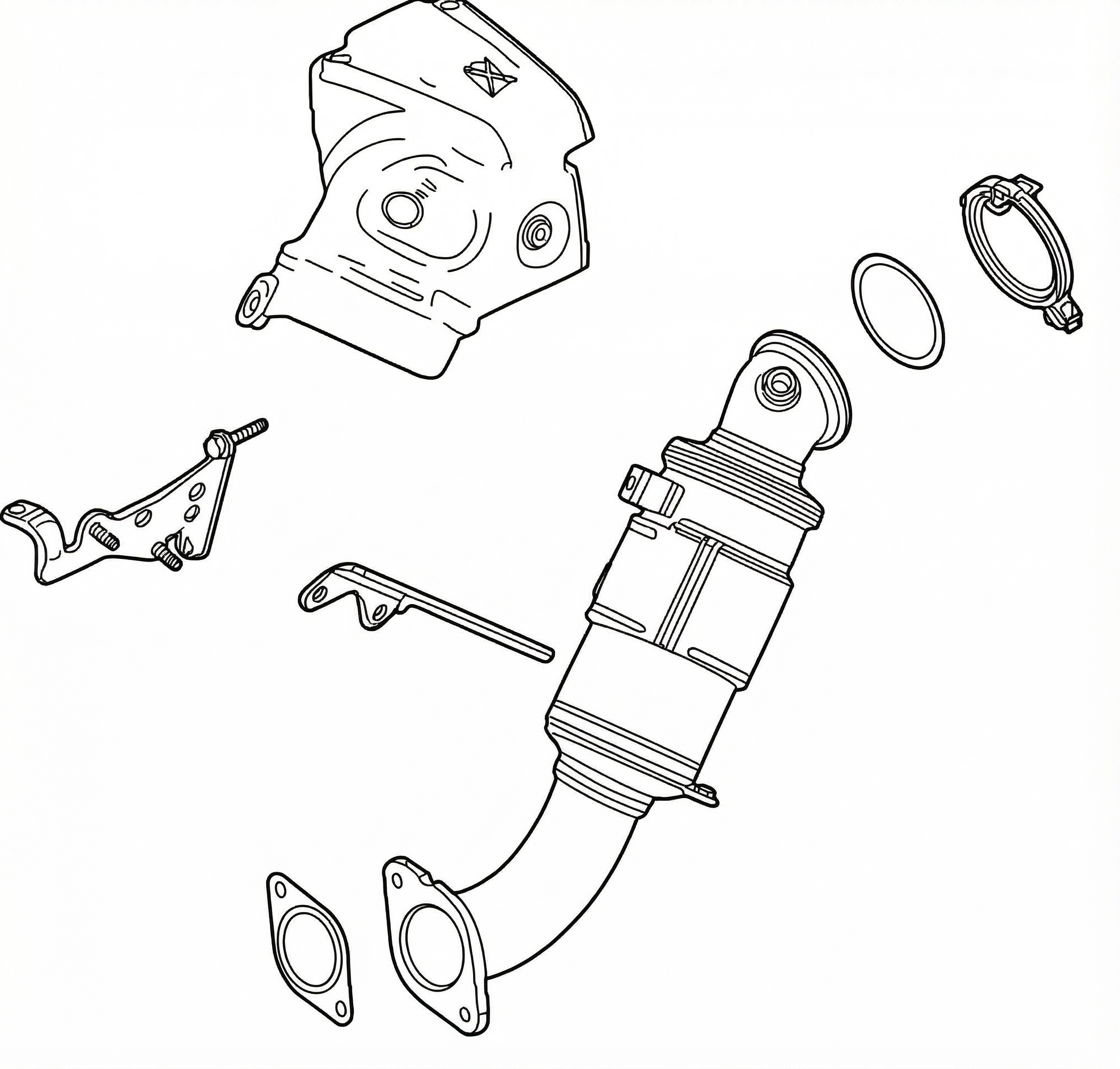 2023-2026 GMC Canyon Catalytic Converter with Exhaust Pipe (EPA Re-Certified OEM)