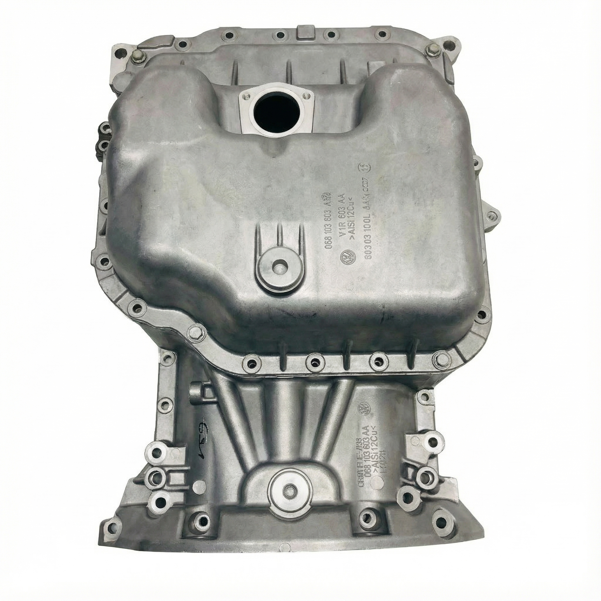 2004-2007 Volkswagen Touareg Upper and Lower Engine Oil Pan Assembly (Used OEM)