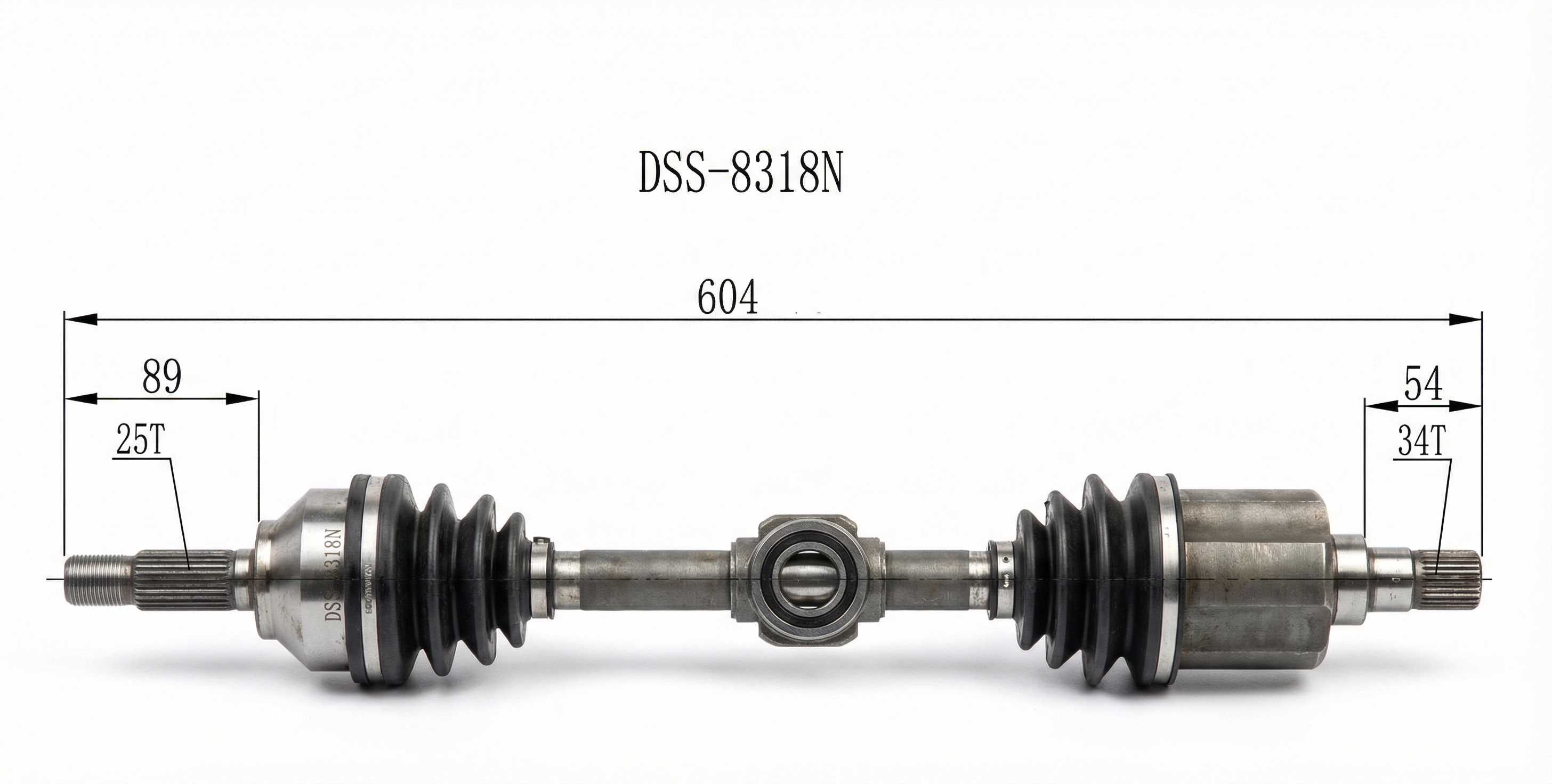 2003-2005 Hyundai Sonata Drive Axle Shaft with Outer Joint - Right (Passenger) (Used OEM)