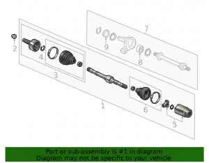 2022-2025 Honda Civic Drive Axle Shaft - Front, Left (Driver) (Used OEM)
