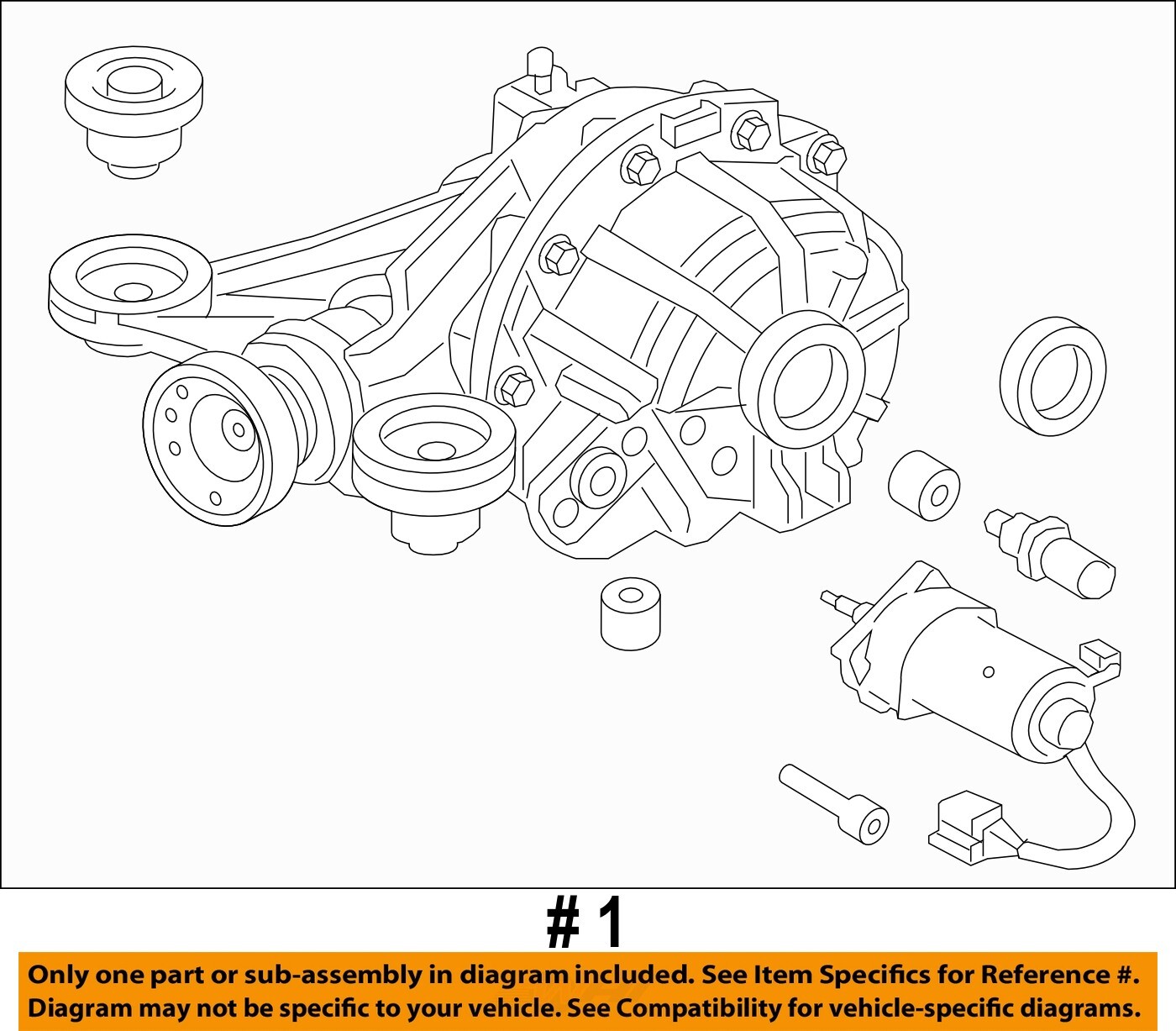 2013-2015 Jaguar XF Differential Carrier Assembly - Rear (Used OEM)
