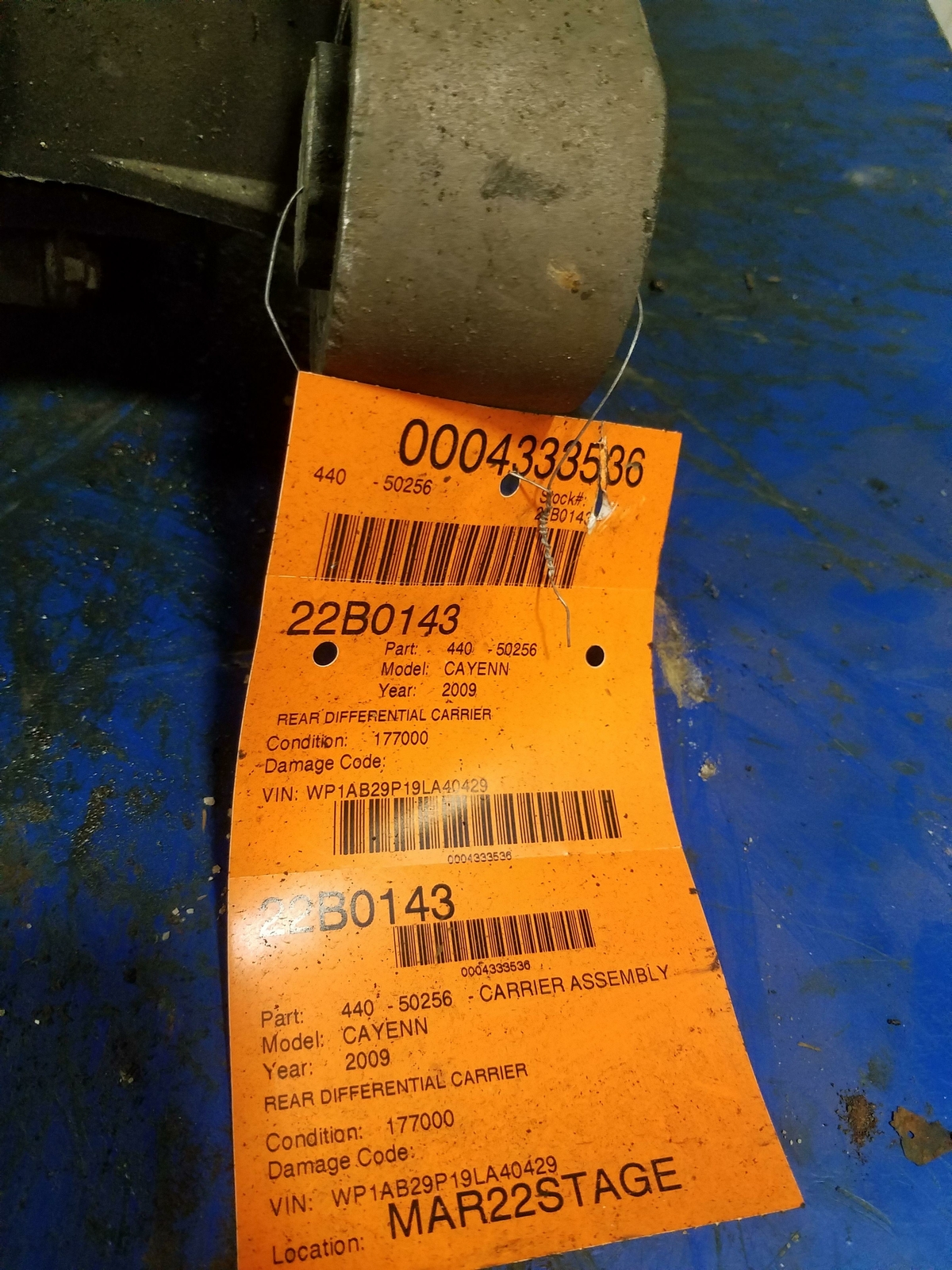 2008-2010 Porsche Cayenne Differential Carrier Assembly 3.55 Ratio - Rear (Used OEM)