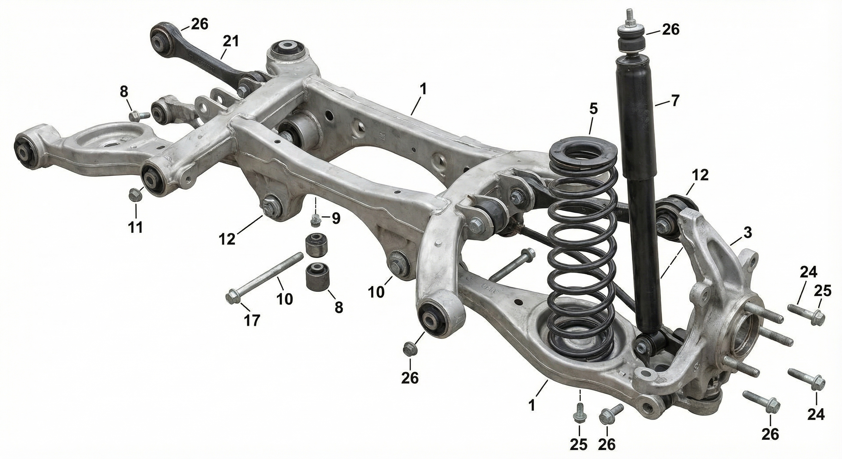 2006-2010 Ford Explorer Suspension Strut Assembly - Rear (Used OEM)