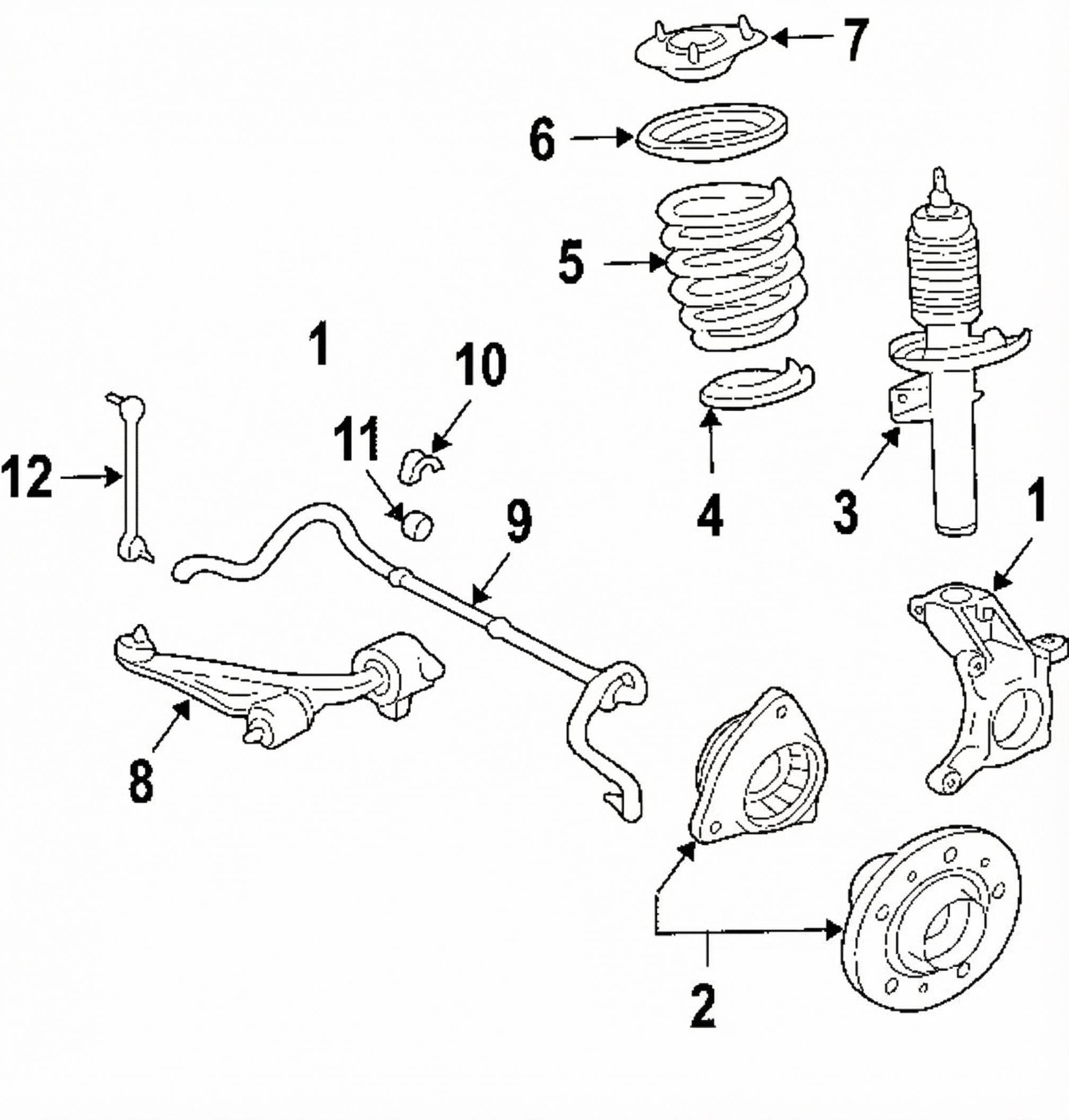 2004-2007 Ford Freestar Front Suspension Strut Assembly (Used OEM)
