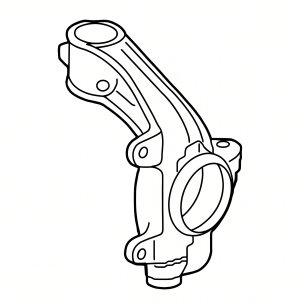 2007-2008 Honda Pilot Front Steering Knuckle Hub and Bearing Assembly - Left (Driver) (Used OEM)