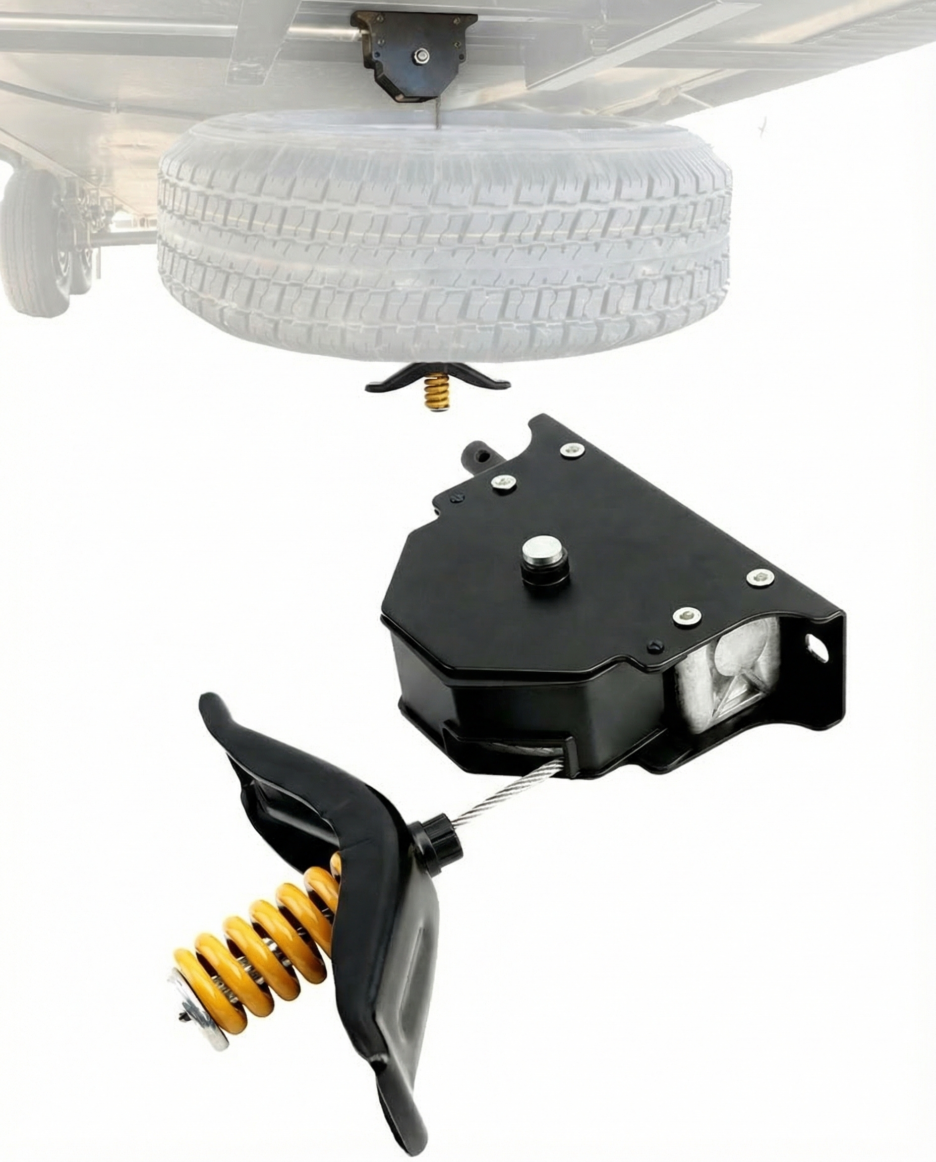 2008-2020 Dodge Grand Caravan Under Floor Stow 'n Go Spare Tire Winch Carrier (Used OEM)