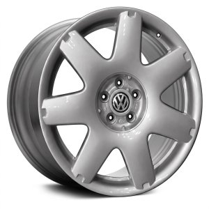 2001-2005 Volkswagen Beetle Silver 17x7 7-Spoke Alloy Wheel - Rear (Used OEM)