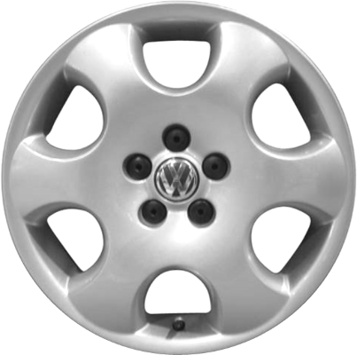 2001-2005 Volkswagen Beetle 16x6.5 6-Spoke Silver Painted Alloy Wheel (Used OEM)