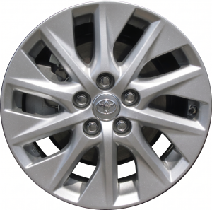 2012-2015 Toyota Prius Silver 15x6 10-Spoke Silver Painted Alloy Wheel (Remanufactured OEM)