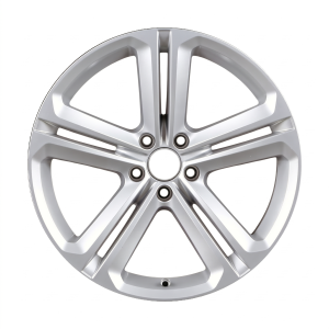 2012-2016 Volkswagen Tiguan Silver 19x9 5-Spoke Painted Hyper Silver Alloy Wheel (Remanufactured OEM)