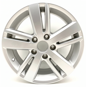 2009-2014 Volkswagen Golf Silver 16x6.5 5-Spoke Stratford Alloy Wheel - Rear (Used OEM)