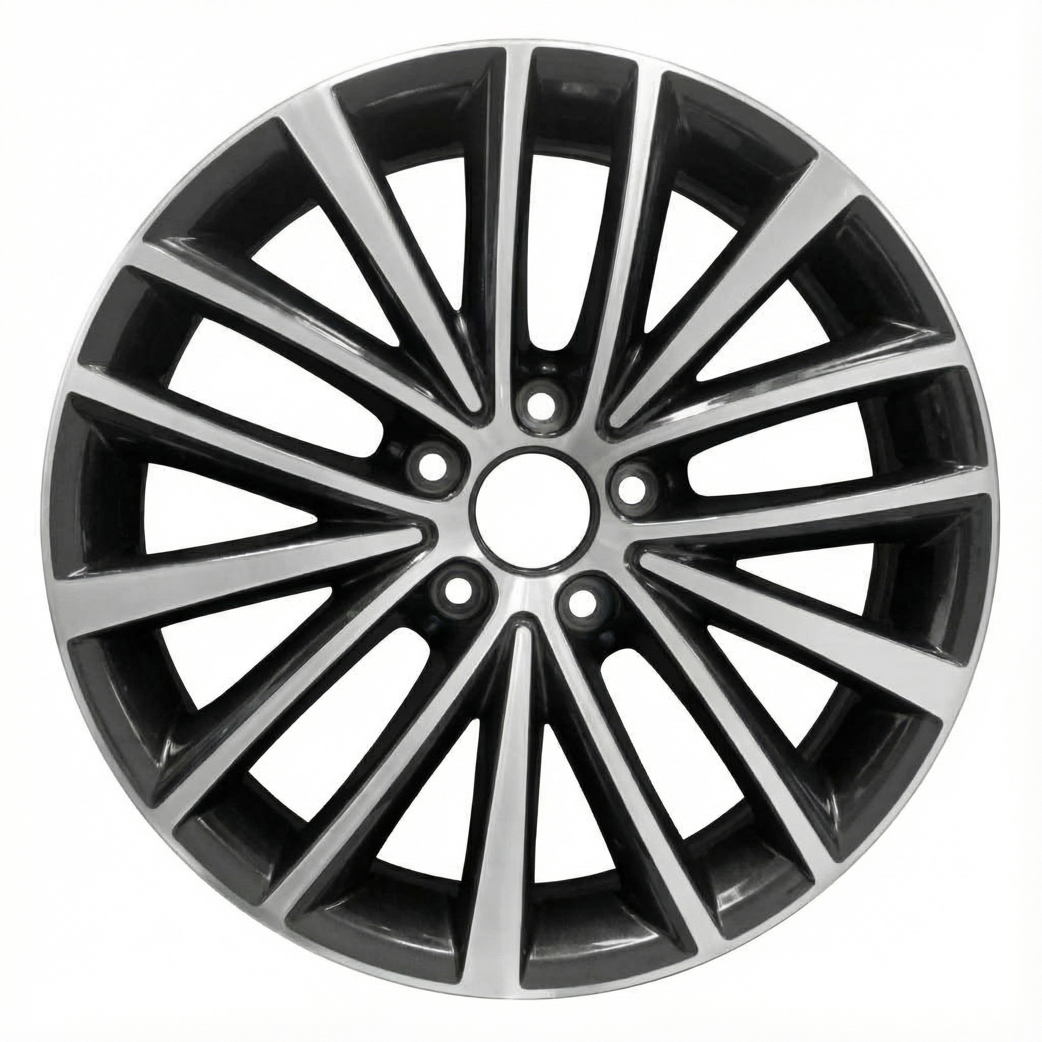 2015-2016 Volkswagen GTI Black 15-Spoke Machined Black Alloy Wheel (Remanufactured OEM)