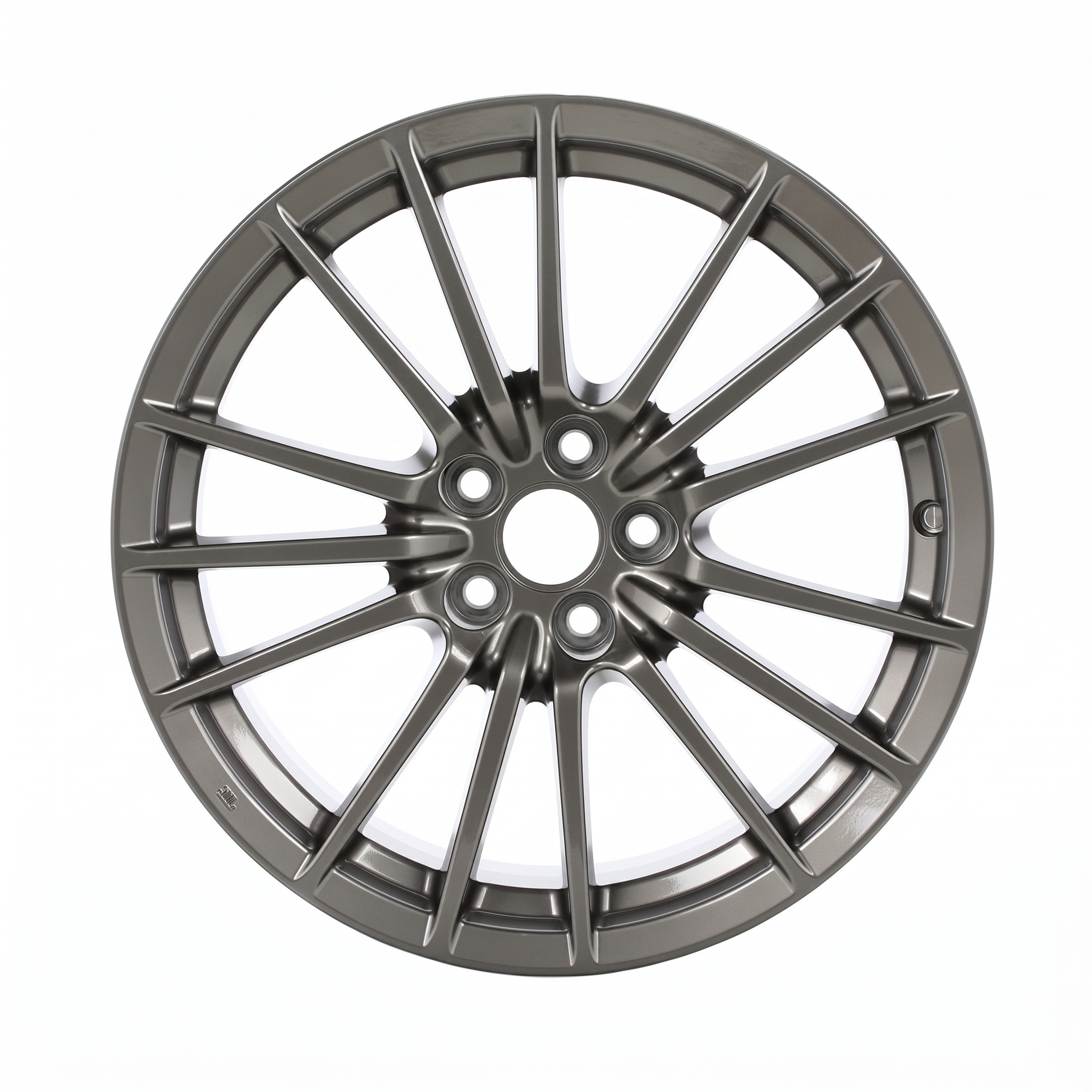 2010-2014 Subaru Impreza Black 17x8 15-Spoke Painted Charcoal Alloy Wheel (Remanufactured OEM)