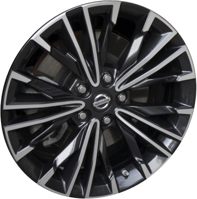 2016-2023 Nissan Maxima Black 18-Inch 20-Spoke Machined Charcoal Alloy Wheel (Remanufactured OEM)