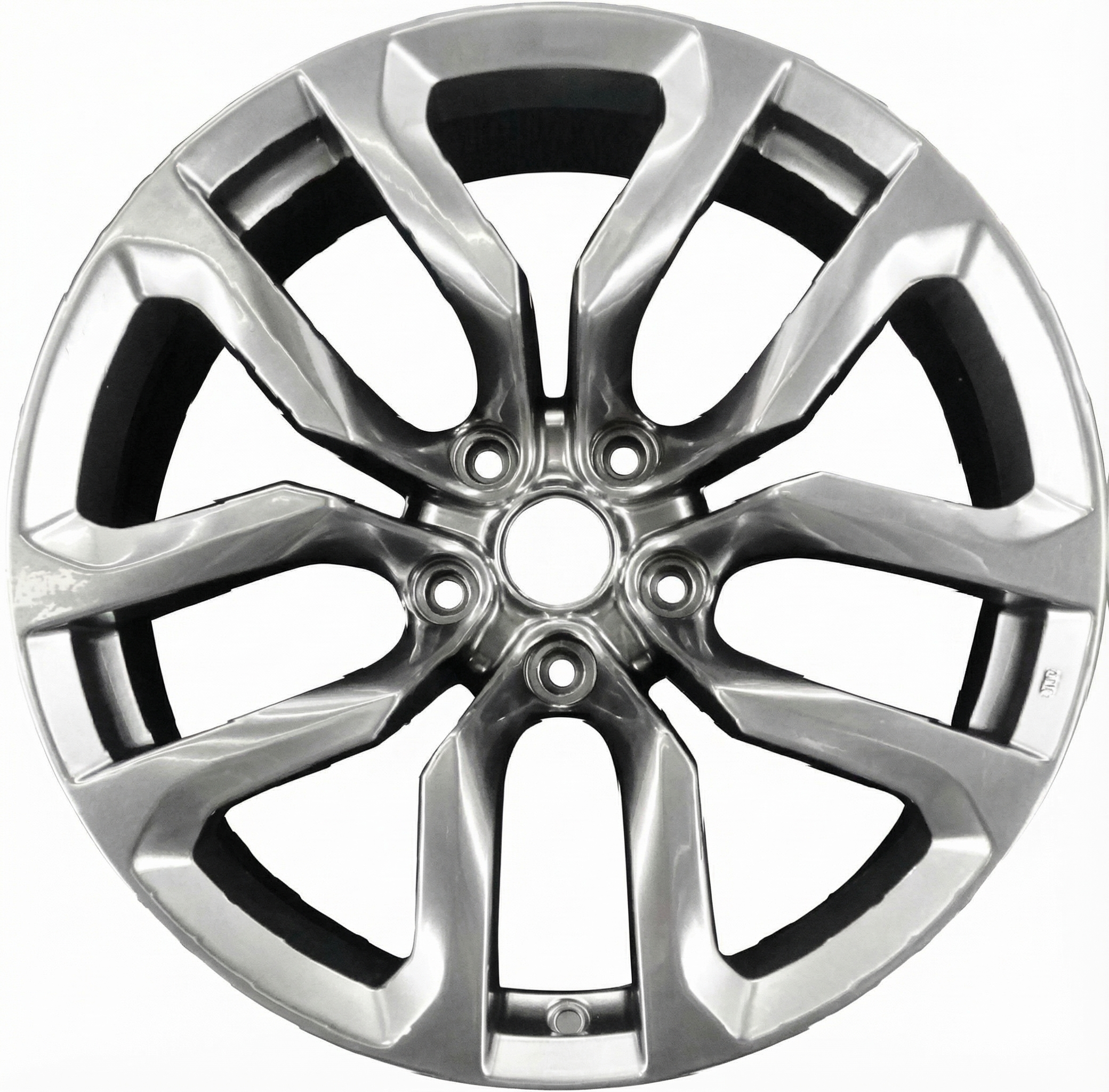 2010-2014 Nissan 370Z Silver 10-Spoke Smoked Hyper Painted Alloy Wheel (Remanufactured OEM)