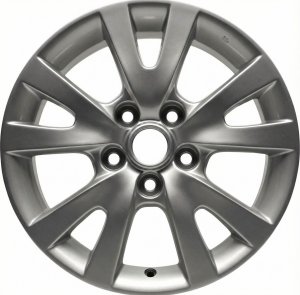2007-2009 Mazda 3 Silver 5 Split Spoke Painted Silver Alloy Wheel (Remanufactured OEM)