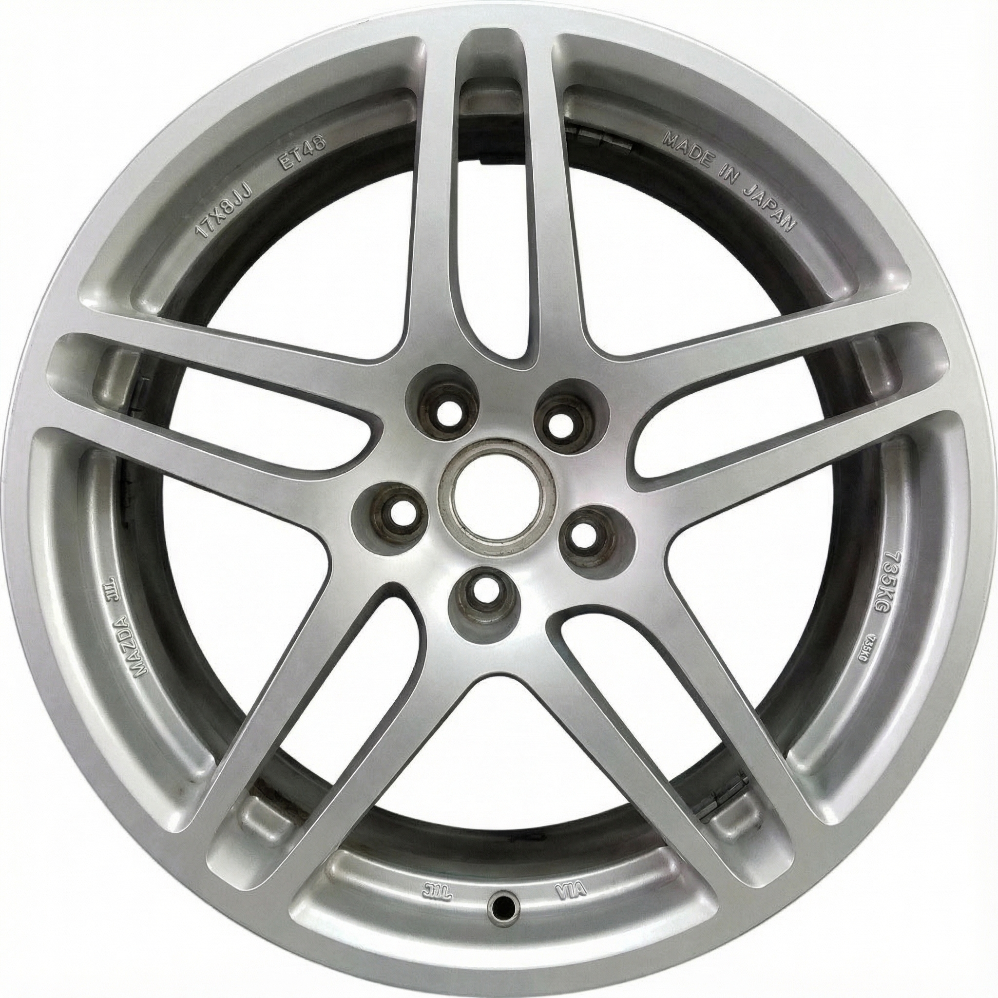 2015-2021 Porsche Macan Silver 18x9 5-Double Spoke Silver Painted Alloy Wheel (Remanufactured OEM)