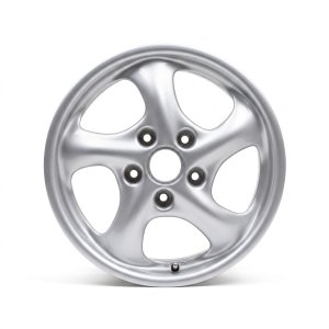 1997-2004 Porsche Boxster Silver 17x8.5 5-Spoke Silver Painted Alloy Wheel (Remanufactured OEM)