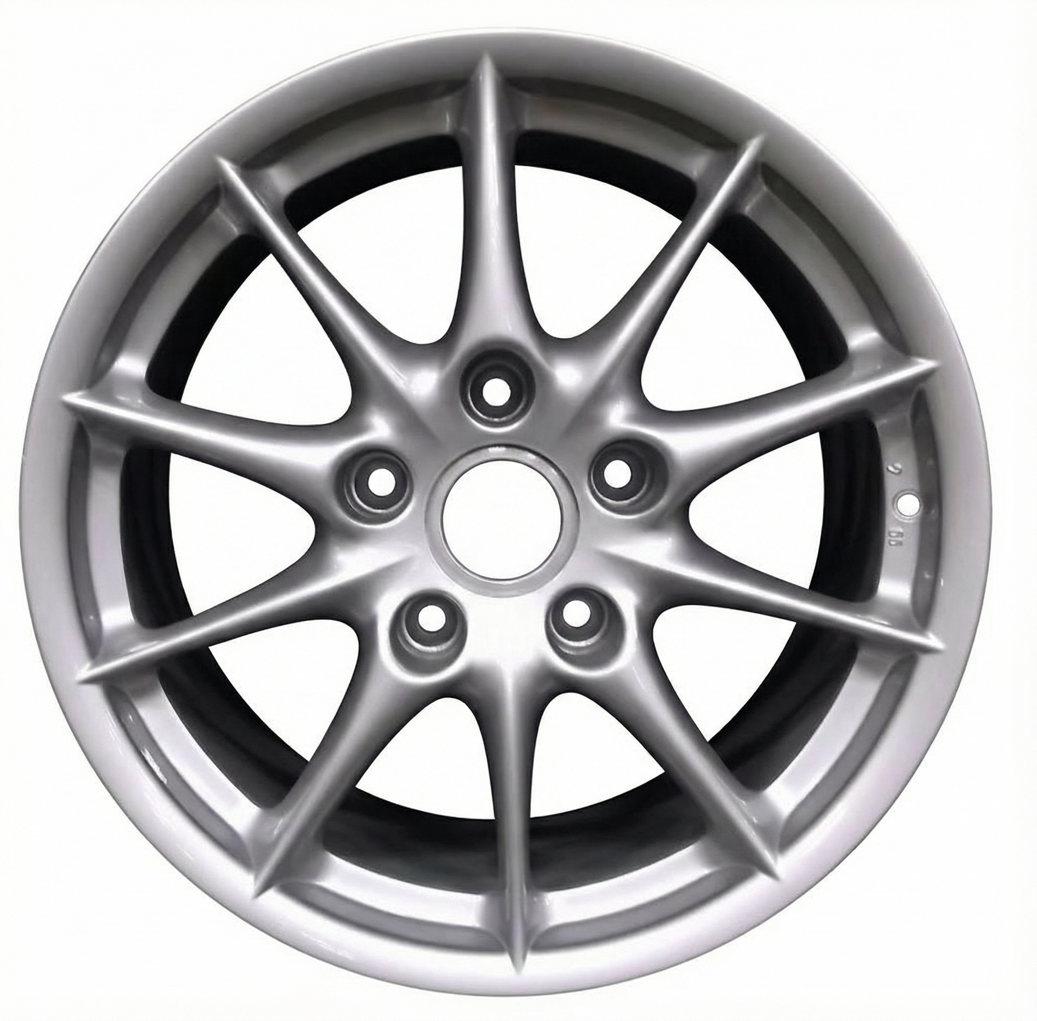 2002-2004 Porsche Boxster Silver 17-Inch 10-Spoke Carrera II Silver Painted Alloy Wheel (Remanufactured OEM)