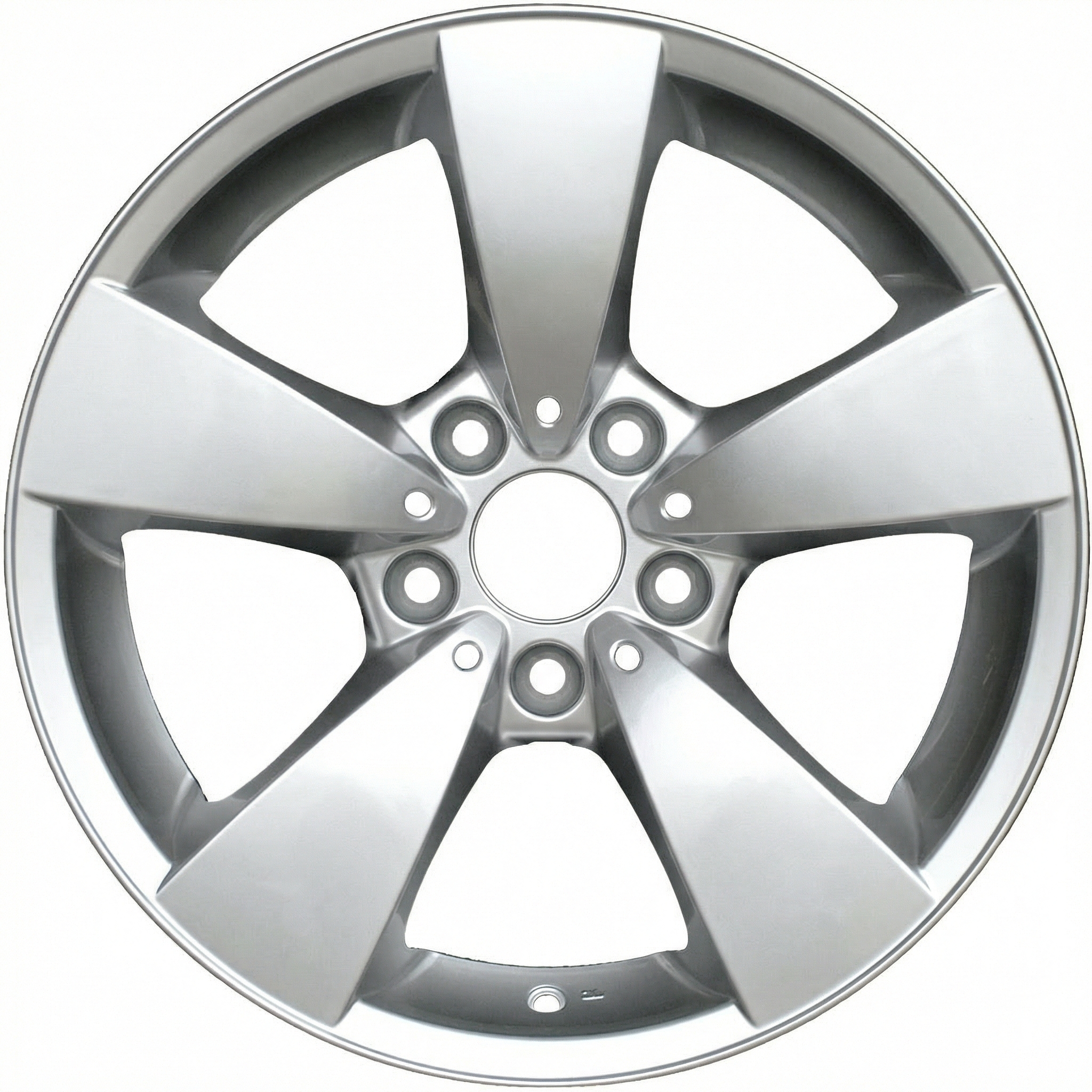 2008-2010 BMW 528i Silver 17x7.5 Spider-Spoke Silver Painted Alloy Wheel (Remanufactured OEM)