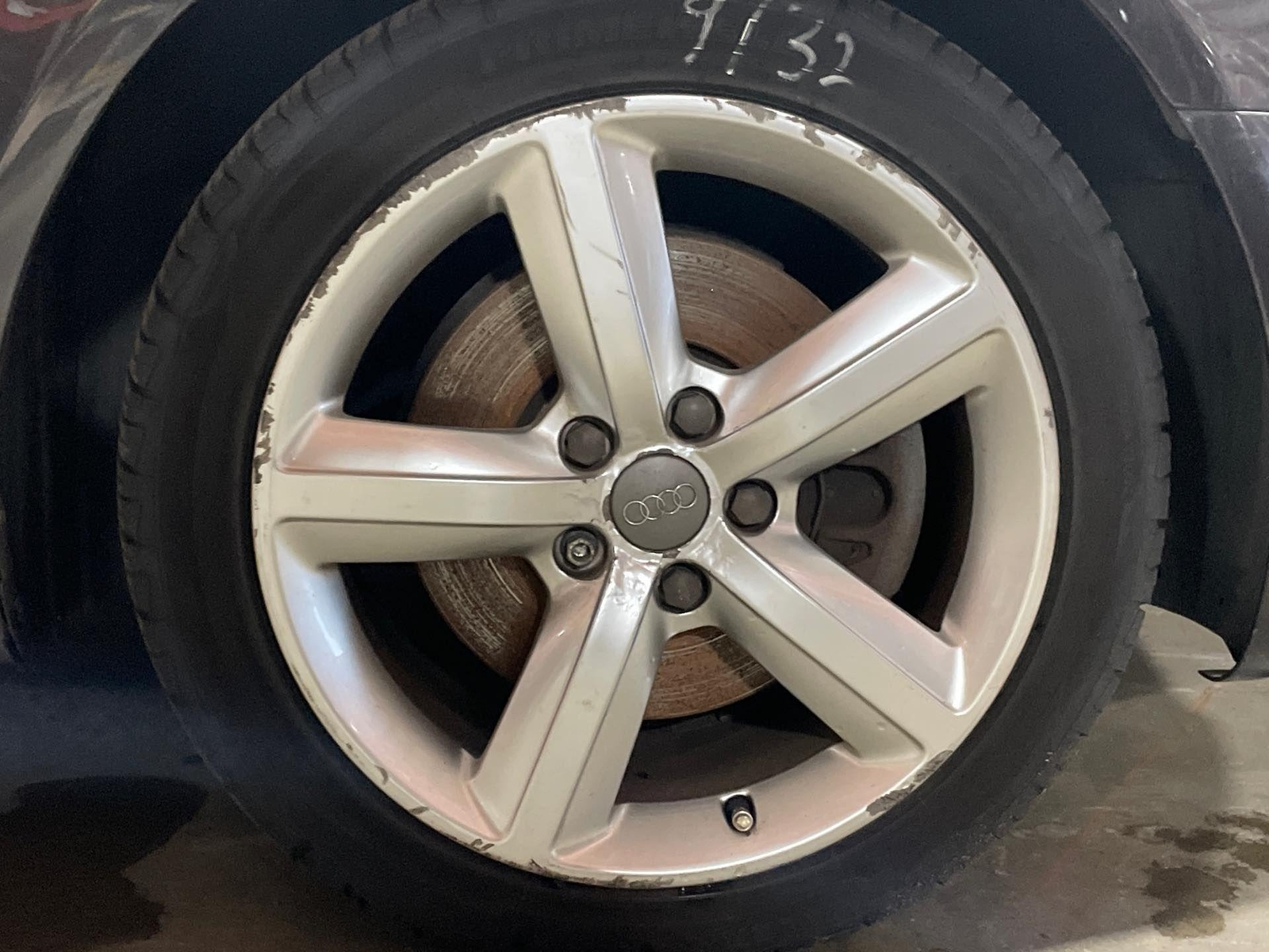 2007-2013 Audi A3 17x7.5 5-Spoke Medium Hyper Silver Alloy Wheel (Remanufactured OEM)