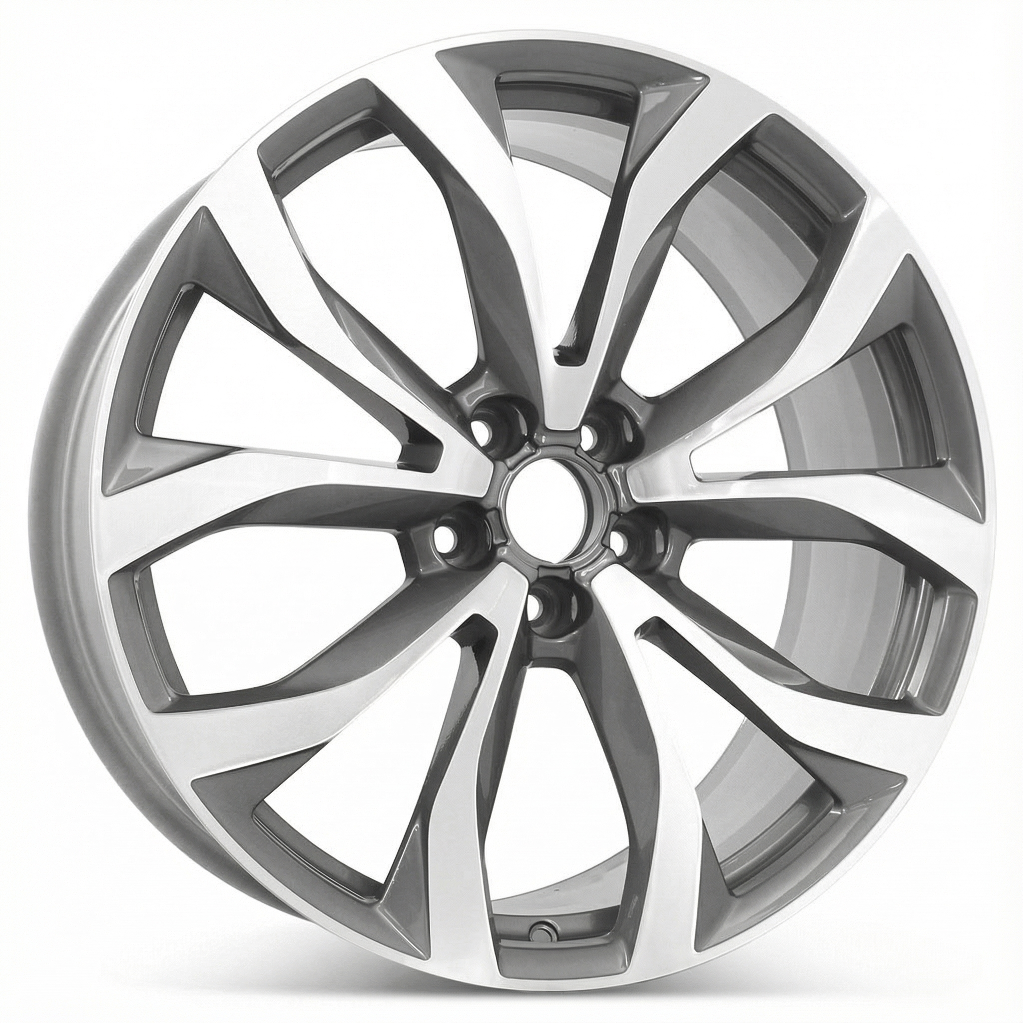 2012-2018 Audi A6 Silver 20x8.5 10-Spoke Bright Hyper Silver Alloy Wheel (Remanufactured OEM)