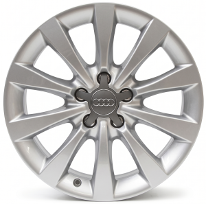 2009-2016 Audi A4 Silver 10-Spoke Silver Painted Alloy Wheel (Remanufactured OEM)