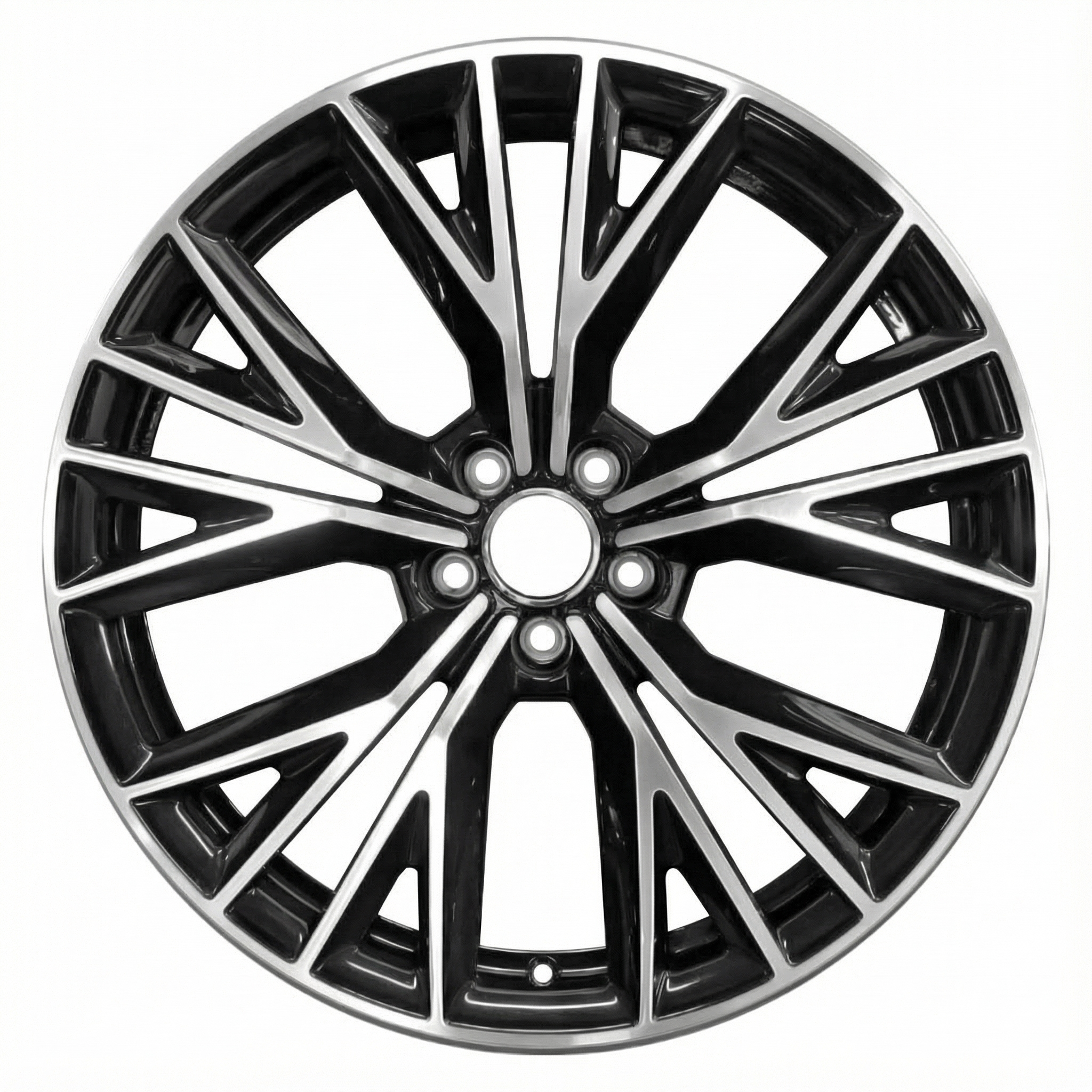 2016-2018 Audi A7 Black Machined Charcoal Triangle Spoke Alloy Wheel (Remanufactured OEM)