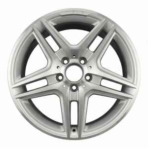 2008-2015 Mercedes-Benz C300 Silver 18x8.5 10-Spoke Machined Silver Alloy Rear Wheel (Remanufactured OEM)