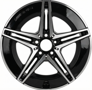 2022-2025 Mercedes-Benz C300 Black 18x7.5 Double Spoke Machined Black Alloy Wheel (Remanufactured OEM)