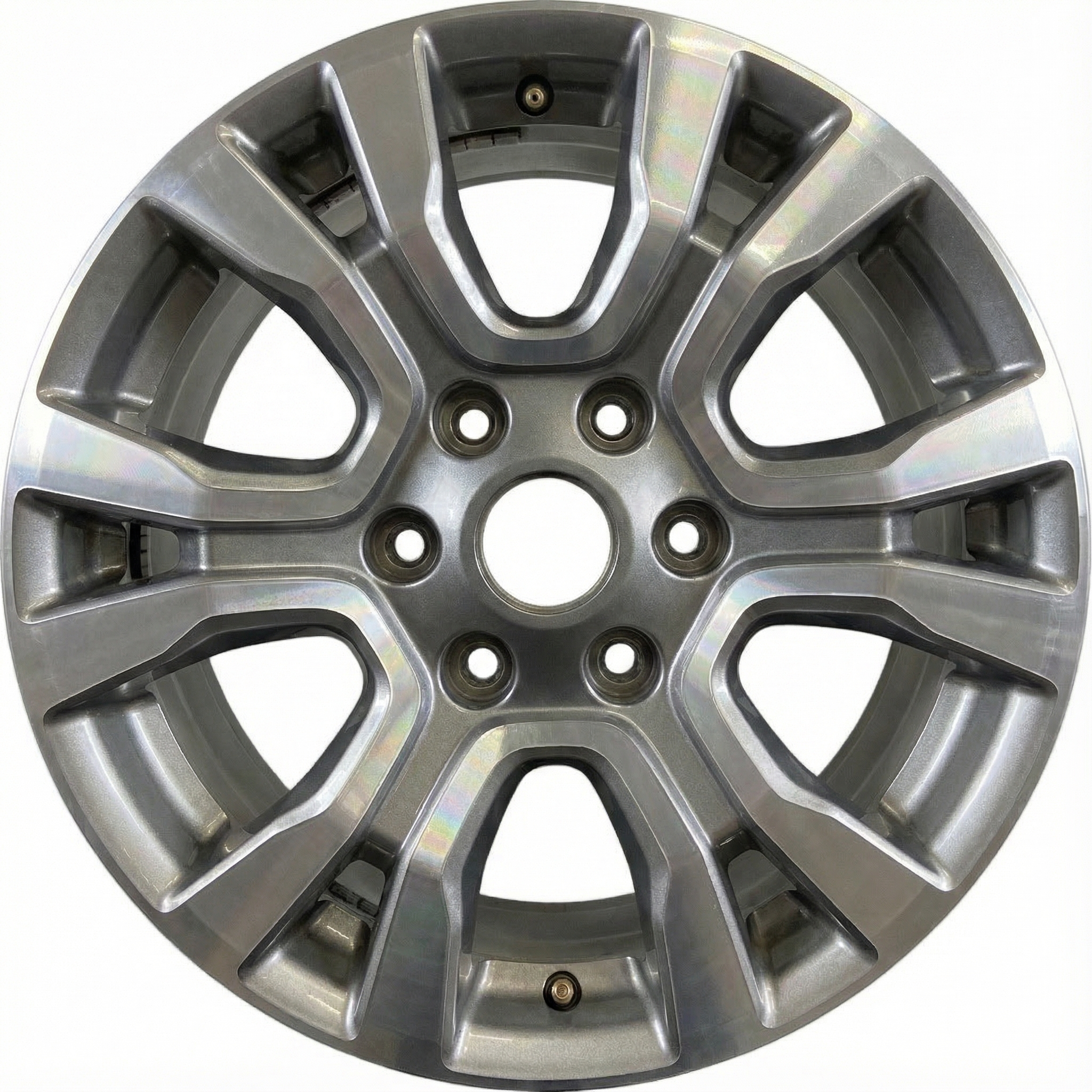 2019-2023 Ford Ranger Black 18x8 6 U-Spoke Machined Charcoal Alloy Wheel (Remanufactured OEM)