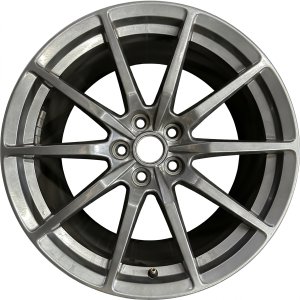 2015-2019 Ford Mustang 19x11 Straight Spoke Painted Matte Black Alloy Wheel - Rear (Used OEM)
