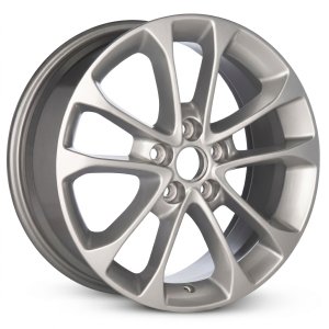 2019-2020 Ford Fusion Silver 17-Inch 10-Spoke Silver Painted Aluminum Alloy Wheel (Remanufactured OEM)
