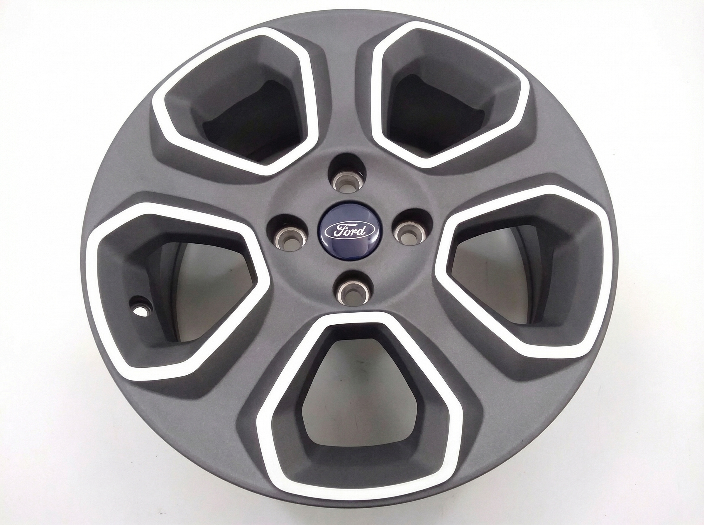 2018-2022 Ford EcoSport Black 16-Inch 5-Spoke Machined Charcoal Alloy Wheel (Remanufactured OEM)