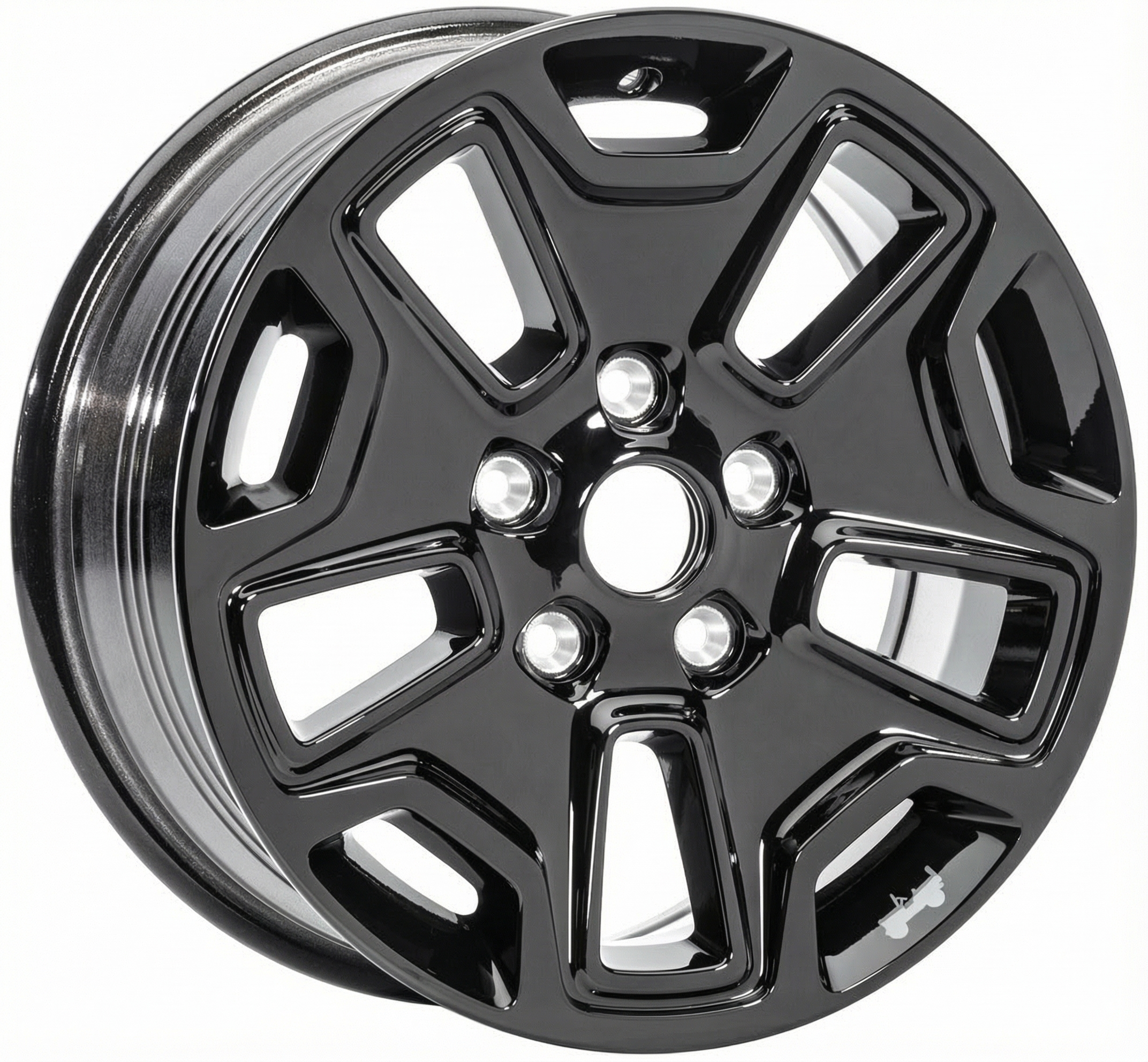 2013-2018 Jeep Wrangler Black Satin Black Painted Alloy Wheel (Remanufactured OEM)